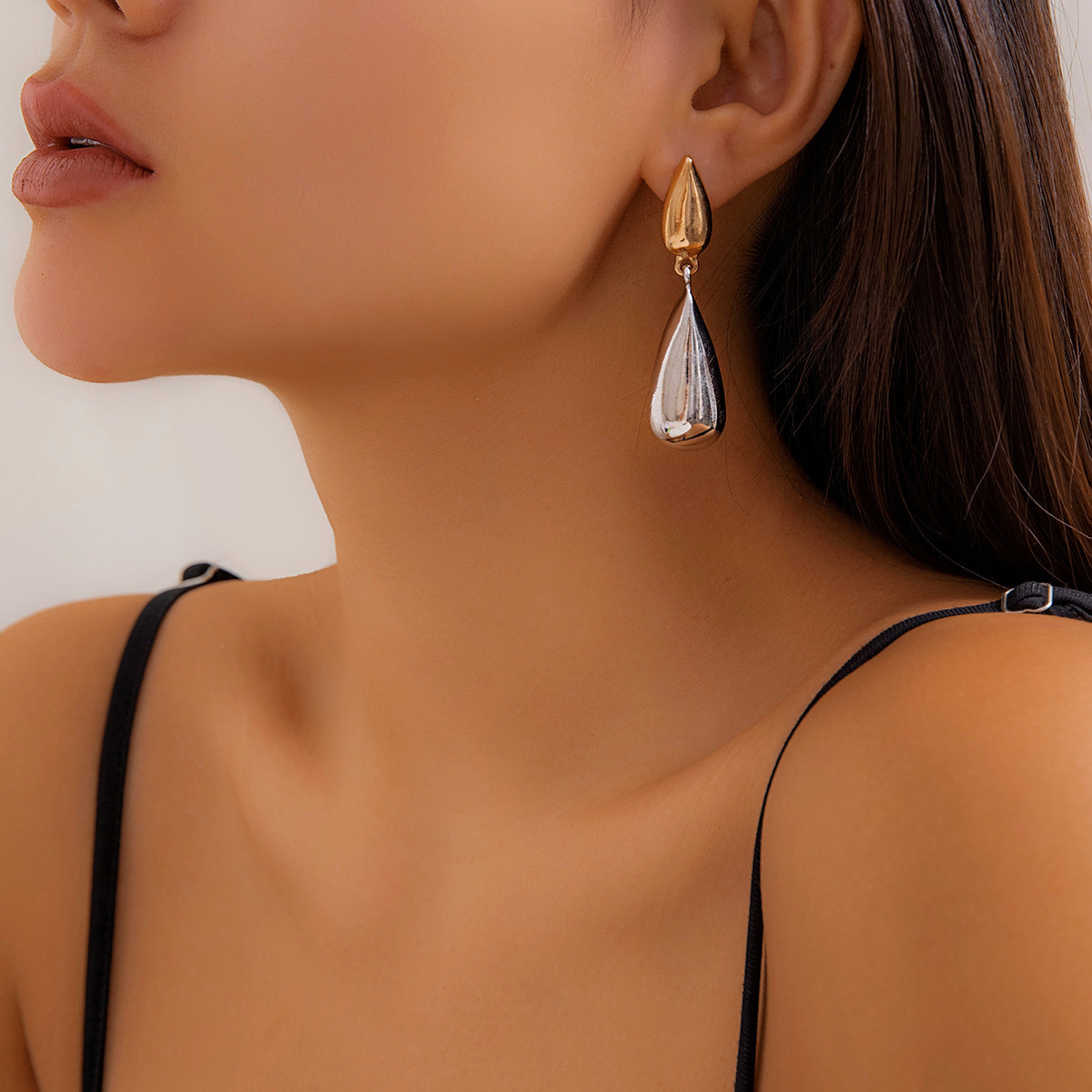 10g Weight Alloy Ear Needle Material Drop Earrings Classification 1 Pair Quantity Casual Occasion CCB Material Geometric Pattern Women's Gender Plating Design Simple Style Style 1 Pair Simple Style Geometric Plating CCB Drop Earrings 2