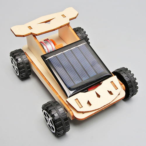 Solar car science experiment diy handmade car children's technology small production steam teaching aids