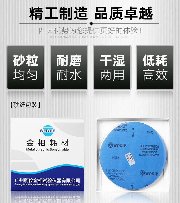 Ф200mm золотисто-фазовая наждачная бумага Гуанчжоу-Юйи-водяная шлифованная бумага круглая карбид кремния износостойкая водяная шлифованная бумага