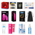 Package Includes Condoms, Vibrating Egg, Male Masturbator, Male Wipes, Cleaning Spray, Lubricant