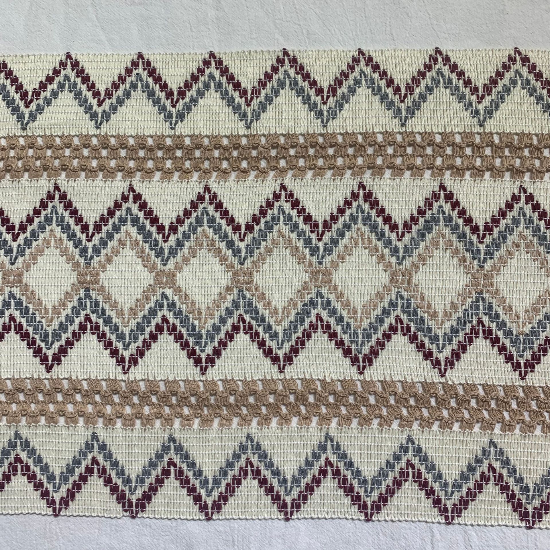 MX106 회색 커피 버건디 웨이브 다이아몬드 격자