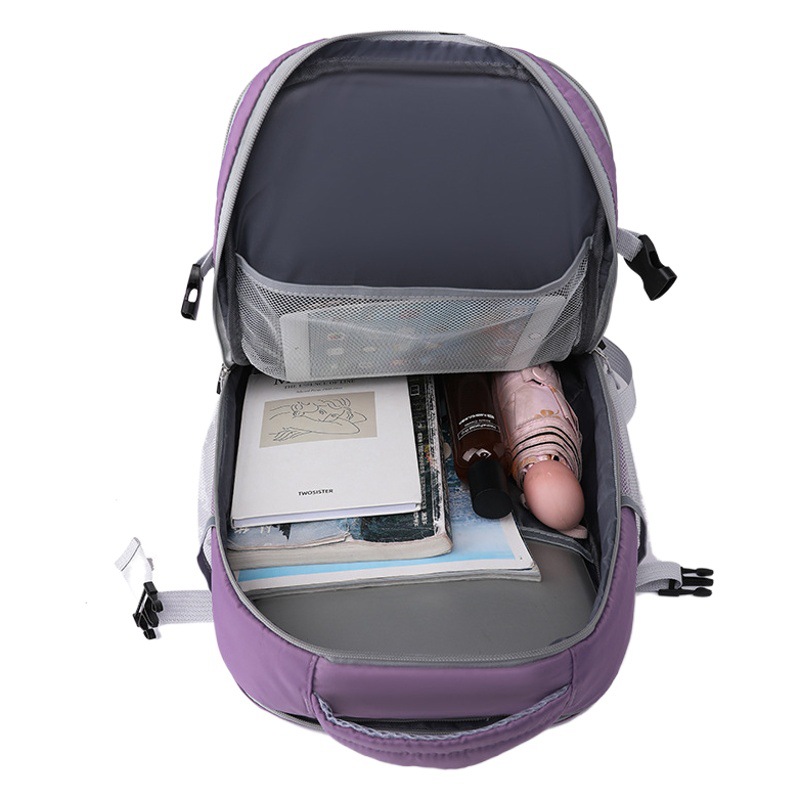 Mochila de niña transfronteriza de gran capacidad multifuncional húmedo y seco clasificación de viaje de corta distancia mochila de momia impermeable