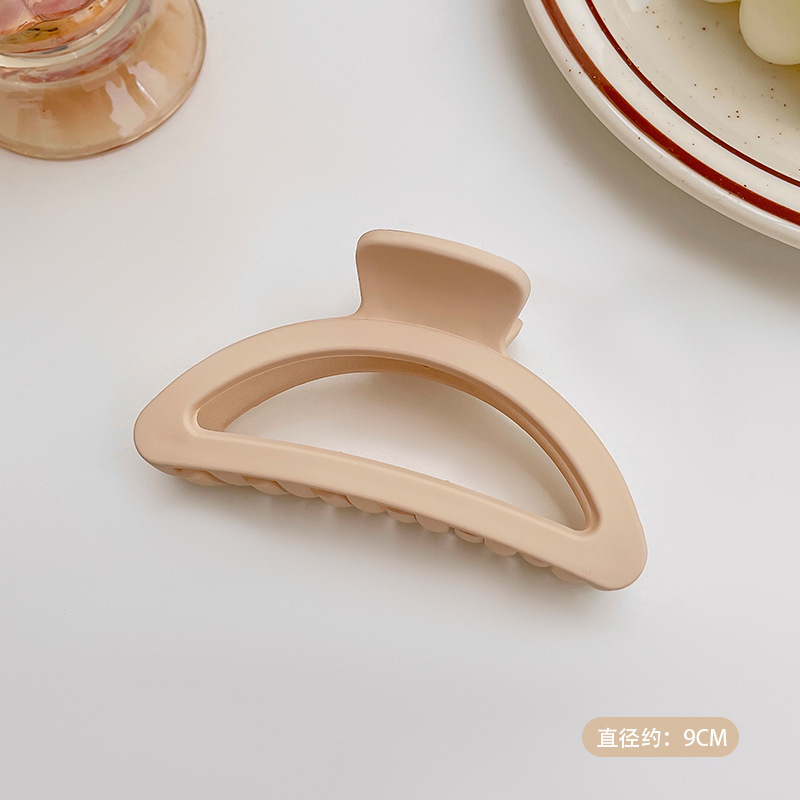 韩式大号鲨鱼夹夏季新款女发饰奶咖色后脑勺发卡抓夹批发|undefined