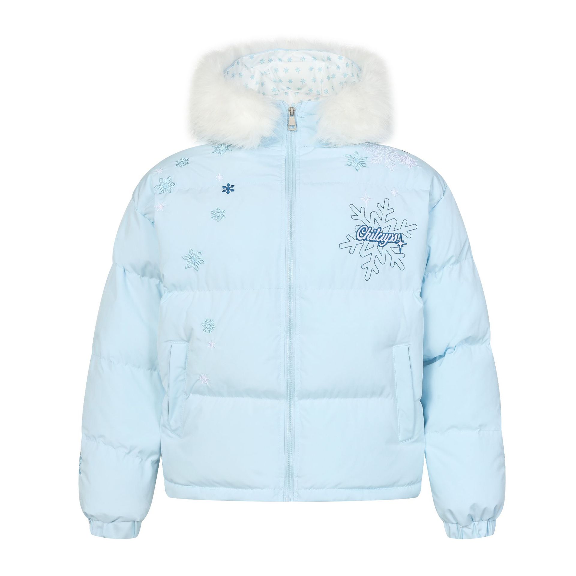 Zongchi Yishe American-Style Snowflake Fur Collar Hooded Cotton Jacket for Men and Women, Winter Loose Thickened Warm Cotton Coat Couple Outfit