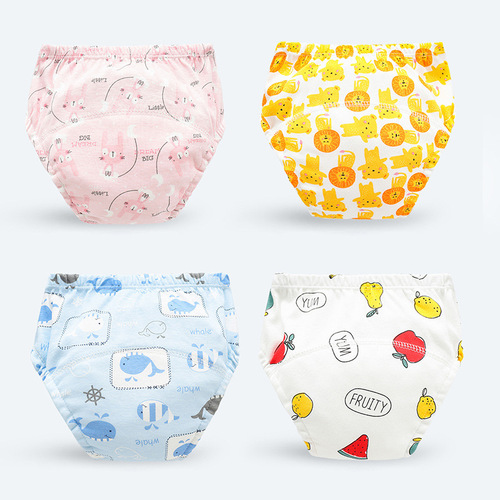 Baby training pants washable ecological cotton diaper cloth pocket learning pants baby cloth diapers breathable diaper pants spring and summer