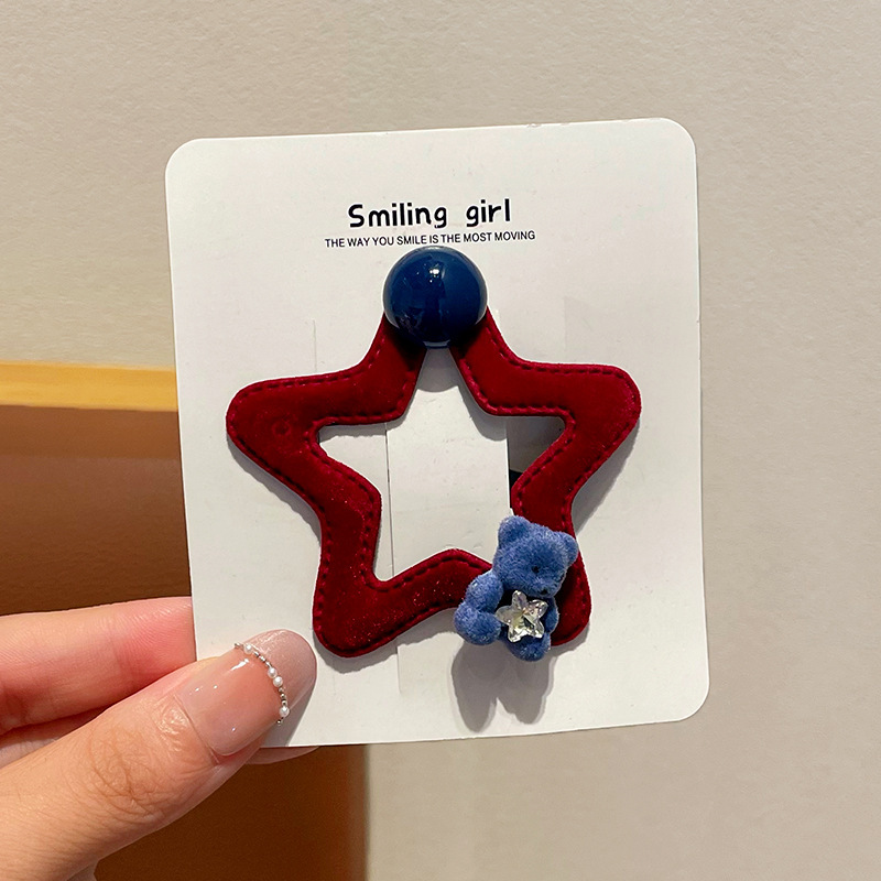 Clip de cabello de flor de leopardo para mujeres clip de cabello de alto nivel frente clip de frangeo 2025 nuevo clip lateral clip de cabello toque