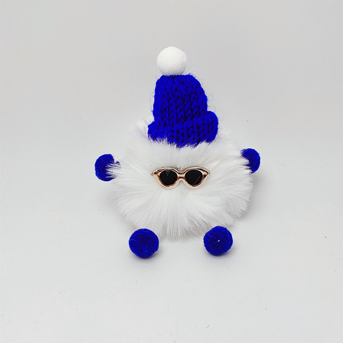Imitation rex rabbit fur little briquette elf ins internet celebrity cute bag charm plush doll car key chain pendant