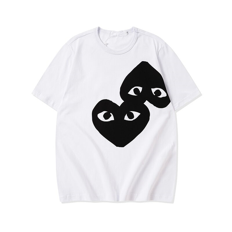 Comme des Garçons Play T-shirt Double Heart White/Black
