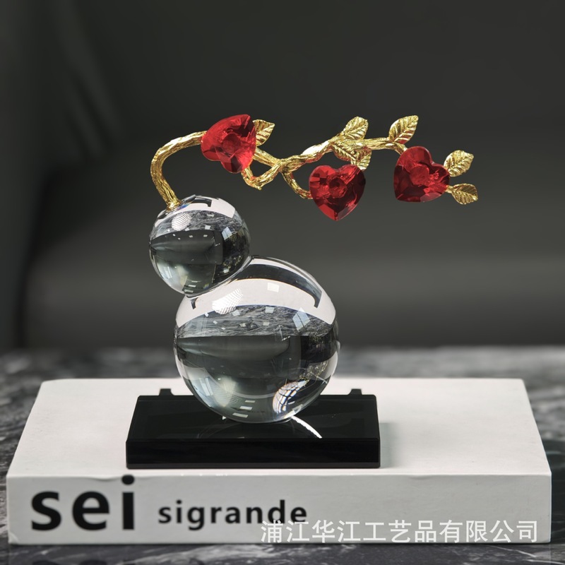 クリスタル装飾品、幸運と繁栄、ホワイトクリスタルひょうたん、リビングルームのデスクトップ、玄関の装飾品、新築祝い、開店祝い、ホームギフト|undefined