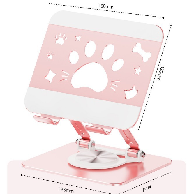 Soporte para Tablet y Celular, Giratorio 360°, Plegable, para Escritorio