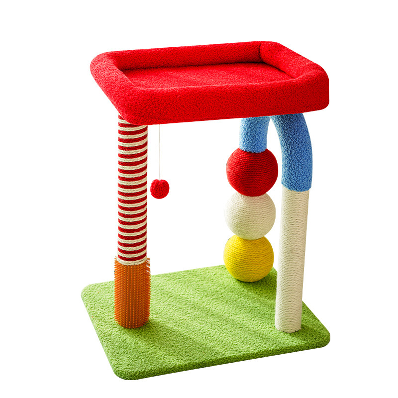 Marco de escalada para gatos en forma de U de color transfronterizo, plataforma de salto multicapa, columna de agarre para gatos de sisal, tabla de agarre para gatos resistente al desgaste, marco de escalada con picazón, juguete para gatos