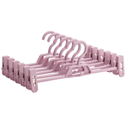 Trousers rack wholesale trouser clips seamless jK plastic clothes hangers clothespins plastic skirt clips trouser hanging household women's clothing store clothes hanger