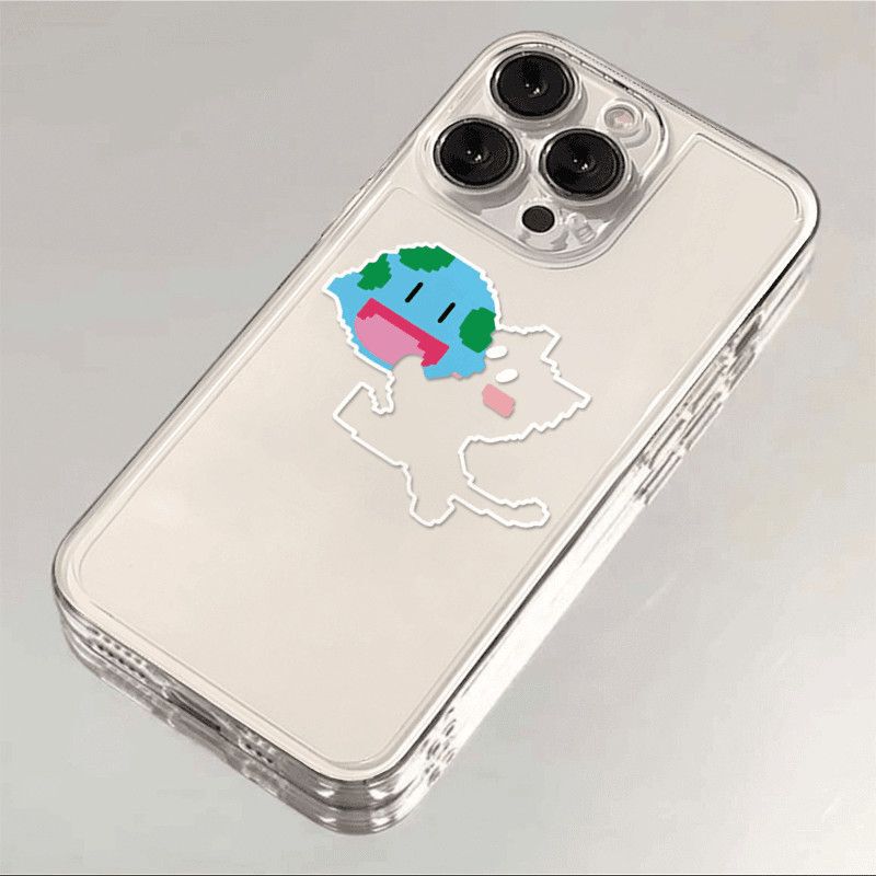 Pixel Style Earth Cat Suitable for Apple 16Plus Mobile Phone Case Iphone15Promax New 14/13/12