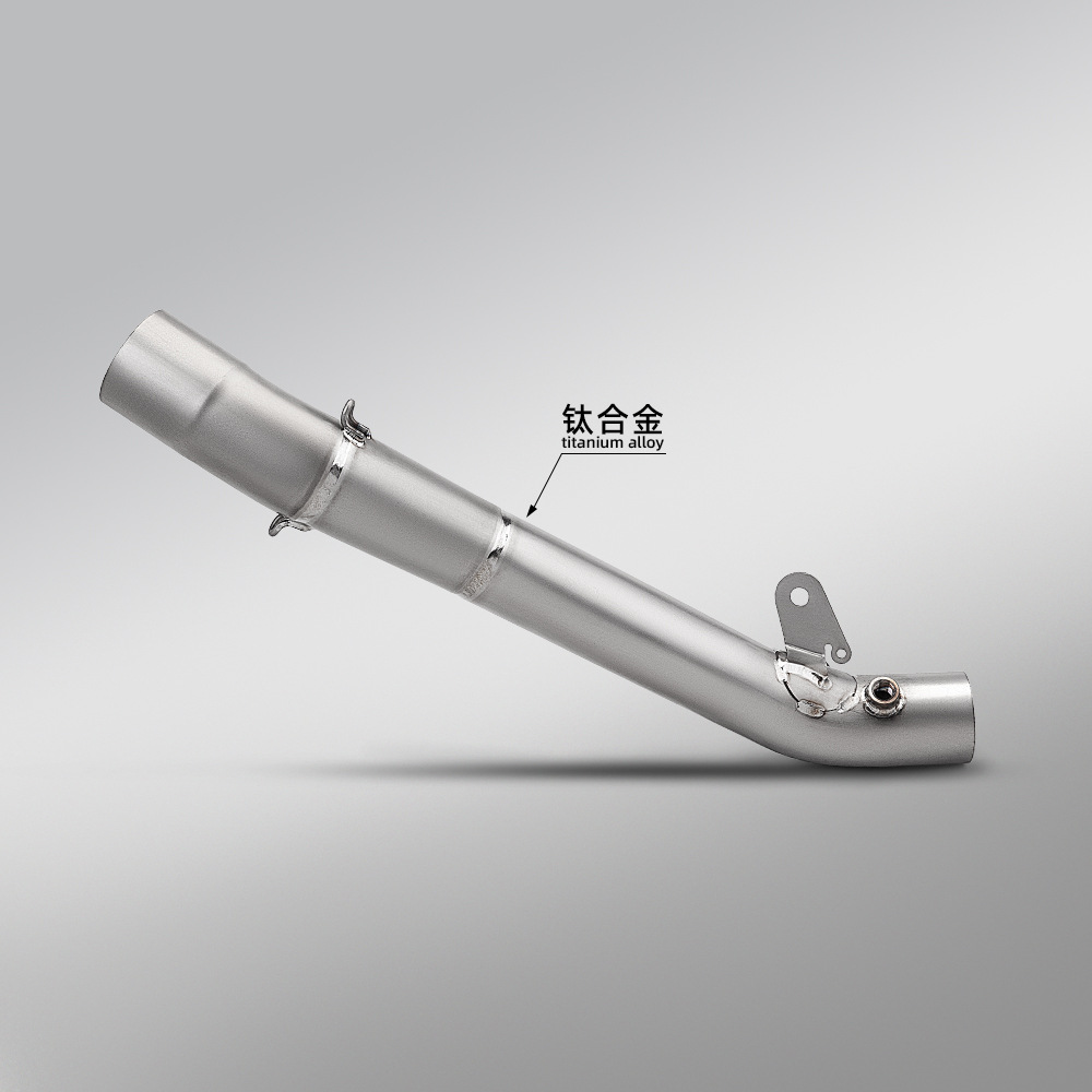 Motorcycle modification ZX6R Maverick 636 titanium alloy mid-section exhaust pipe, non-destructive direct fit for 2024-2026 models