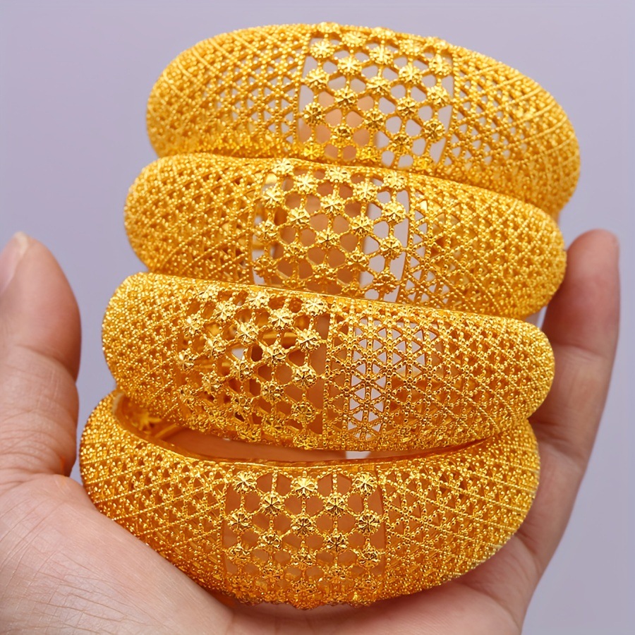 Golden fashionable bracelet for bride