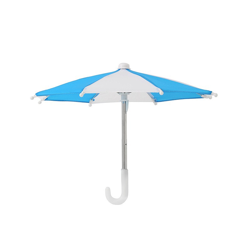 Blue and white toy umbrella