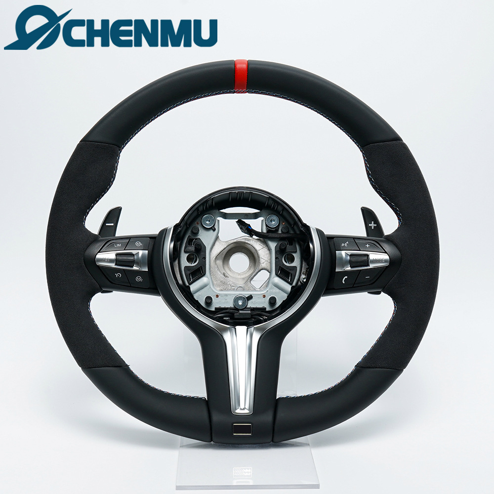 Modified MP Red Label Suede Steering Wheel for BMW F Chassis