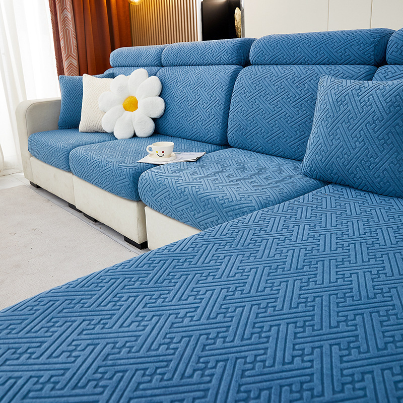 All-in-One Sofa Cover Set Universal Cover General Type Four-Season Anti-Slip Sofa Cushion Cover Simple and Thick Breathable