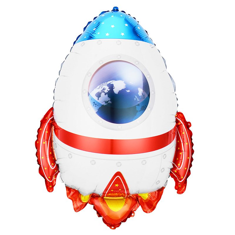 Nueva fiesta de cumpleaños del muchacho globo cielo estrellado serie decoración astronauta tema aluminio película paquete