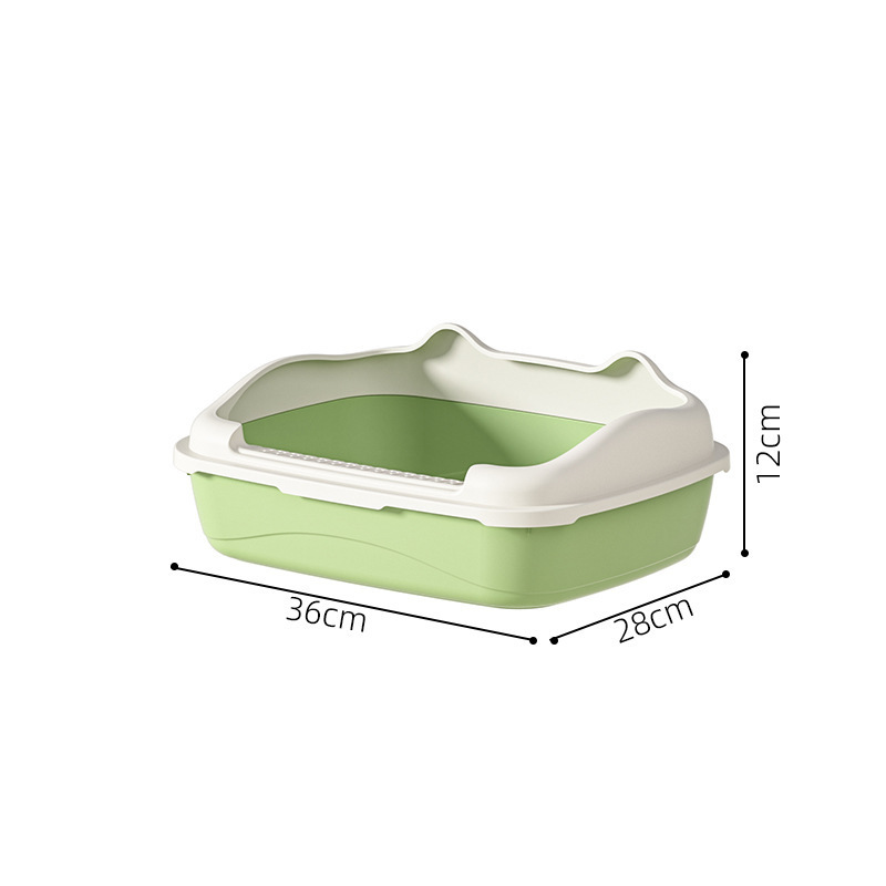 Caja de Arena para Gatos Extra Grande, Suministrada Directamente por el Fabricante, Inodoro para Gatos Anti-Salpicaduras, Caja de Arena Abierta Gigante para Gatitos