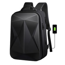 新款防水休闲双肩包大容量ABS笔记本电脑包usb男士背包批发硬壳包