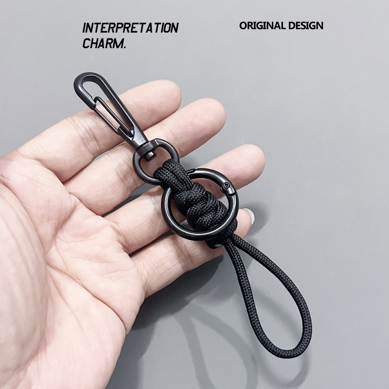Multifunctional Personalized Braided Paracord Keychain Anti-Lost Hook Car Key Ring Climbing Carabiner Backpack Tail Rope Multifunctional Personalized Braided Paracord Keychain Anti-Lost Hook Car Key Ring Climbing Carabiner Backpack Tail Rope