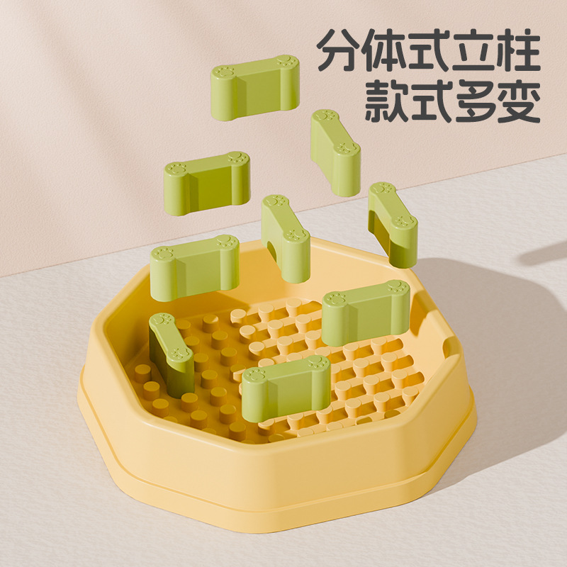 Tazón de comida lenta para perros Tazón de mascotas personalizado Tazón de comida lenta ajustable Tazón de comida lenta para perros Tazón de comida lenta para gatos Tazón de comida lenta para perros