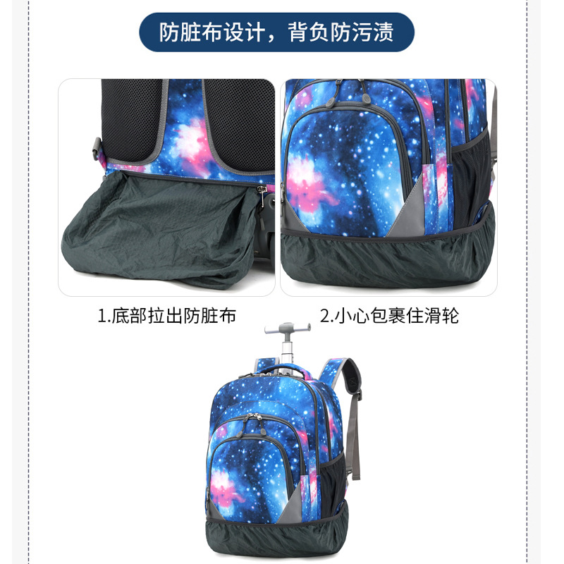 Transfronterizo popular estudiante de secundaria trolley mochila subir escaleras chico mujer de gran capacidad 8-16 años estudiante de secundaria