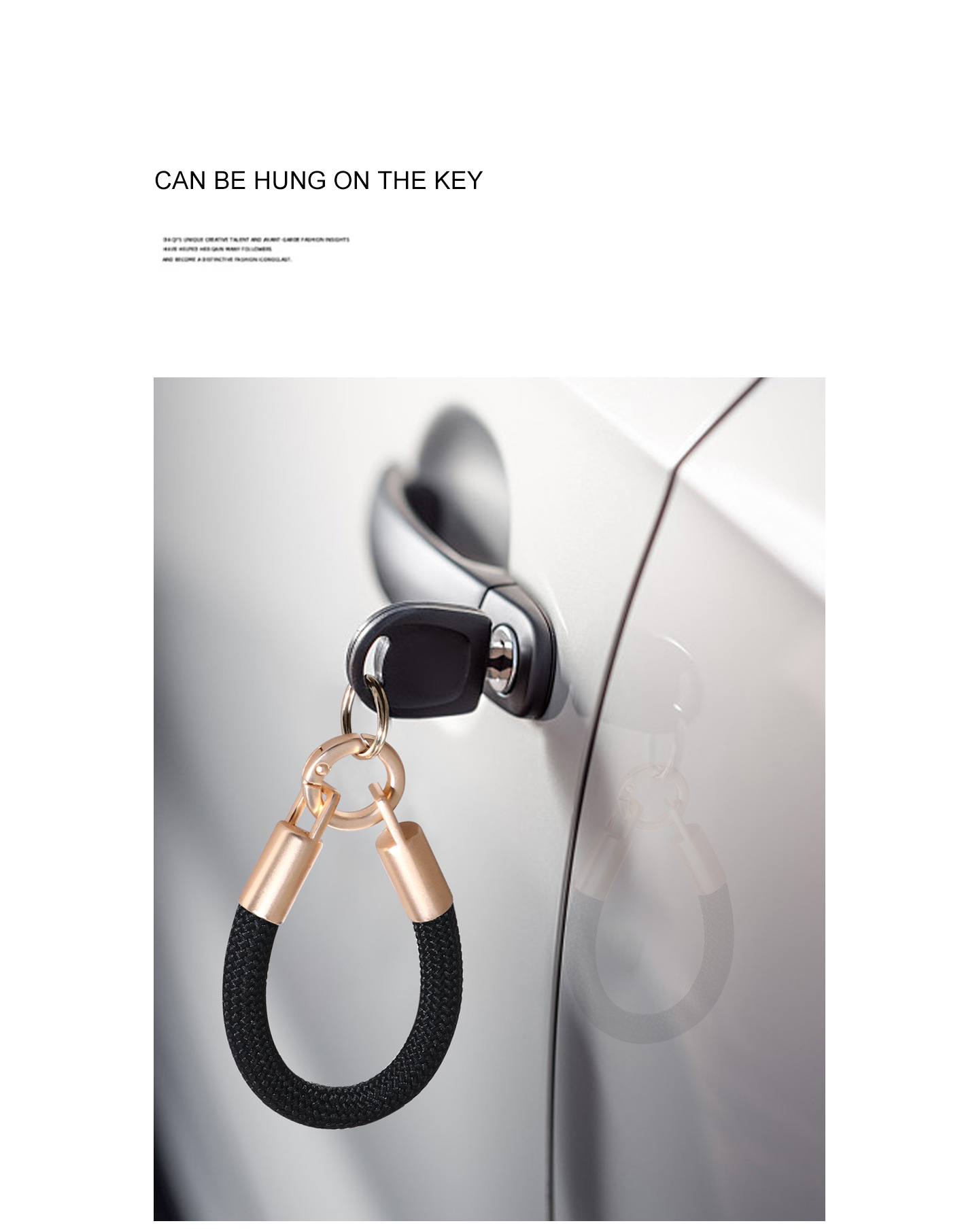 Car Keychain Pendant Lanyard Chain Bracelet 2026 New Model Anti-Loss High-End Simple Creative Rearview Mirror Ornament