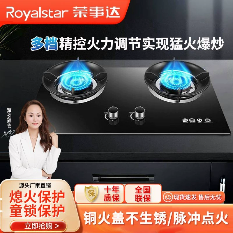 Royalstar Internet celebrity gas stove gas stove household fierce fire stove stove embedded gas stove double stove