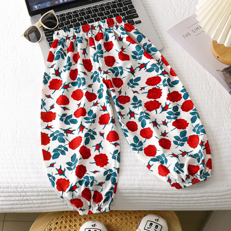 儿童灯笼裤夏季女童薄款运动裤子打底裤男童防蚊裤中大童长裤批发