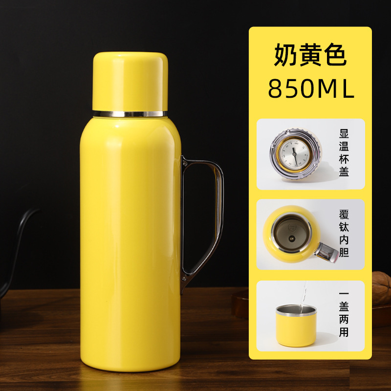 316ステンレス鋼機械式温度表示保温ポット、大容量チタンコーティング内槽、茶葉分離機能付き携帯用ポット|undefined