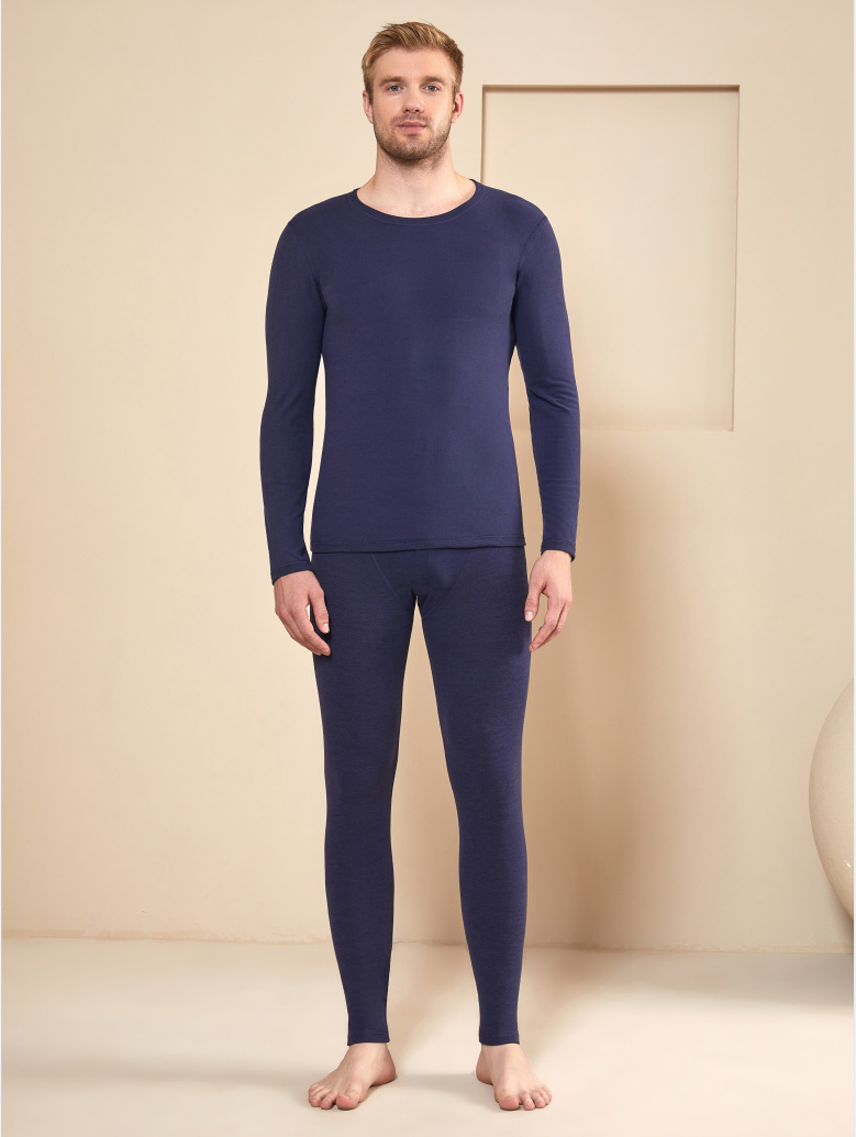 Men's thread patch suit-dark blue