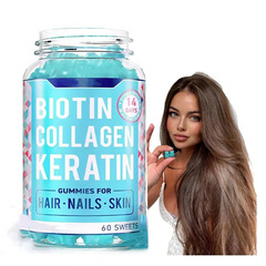 亚马逊跨境小熊头发软糖biotin collagen keratin源头工厂现货60