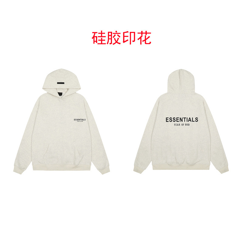 跨境热卖带连帽卫衣黑字母植绒 FOG复线ESSENTIALS潮牌长裤子套装|undefined