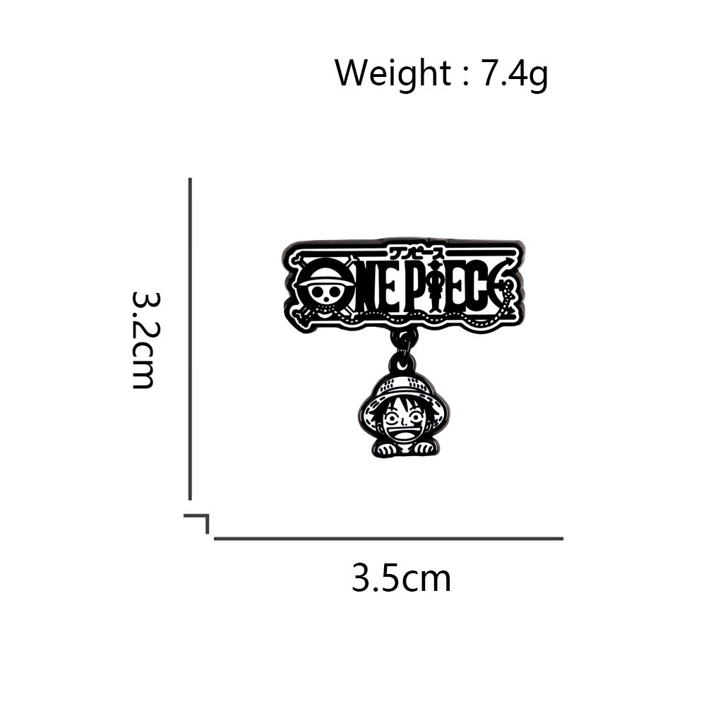 Straw Hat Luffy Pendant Enamel Badge Adventure Fantasy Animation Brooch Bag Accessories Personalized Pendant