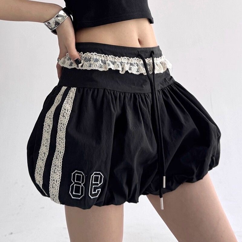 Loose High-Waisted Lantern Pants for Women, 2026 Spring and Autumn New Korean Style Casual Niche Drawstring Wide-Leg Short Skirt Loose High-Waisted Lantern Pants for Women, 2026 Spring and Autumn New Korean Style Casual Niche Drawstring Wide-Leg Short Skirt