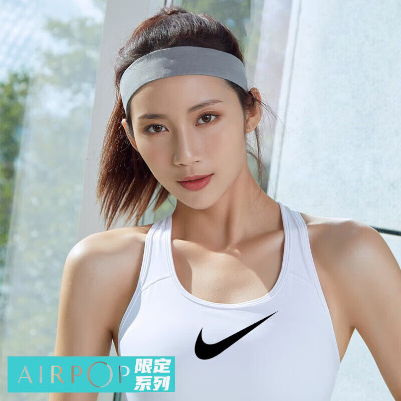 Sports sweat-absorbing headband, unisex for running, fitness, and yoga, gray wide-brimmed hairband