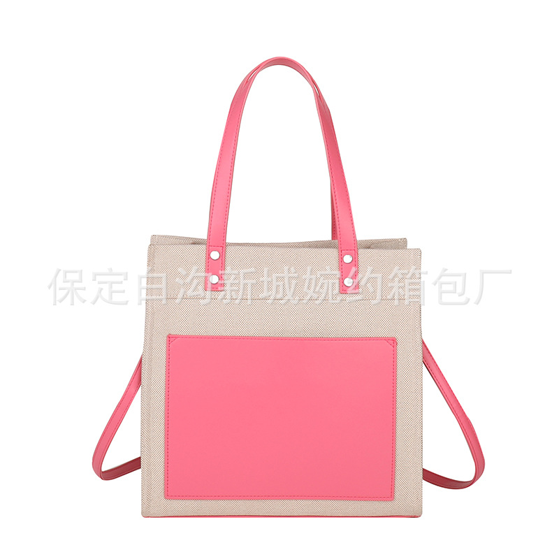 Bolso portátil de lona personalizado para mujer nueva tendencia con logotipo impreso en color casual bolso de mensajero de viaje de negocios
