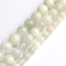 6MM白色蓝月光石珠宝散珠配件混批 半成品手链手串珠子加工材料
