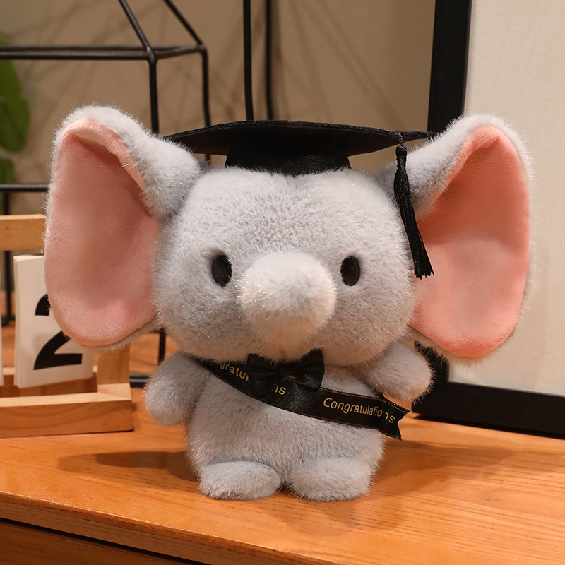 Cute Dr. Pato muñecas juguetes de peluche muñecas de tela muñecas estudiantes regalos de graduación con logotipo