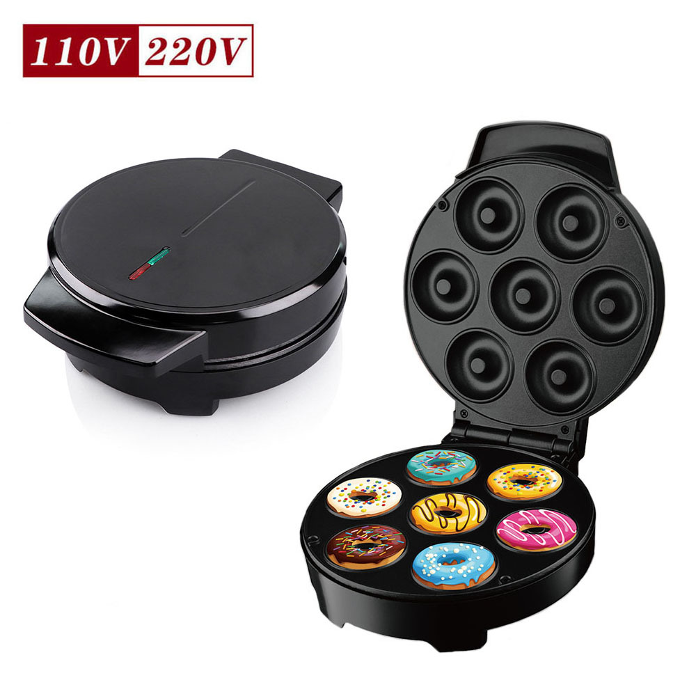 Transfronteriza estándar americano 110V hogar donut máquina de desayuno mini máquina de pastel redondo máquina de comida ligera máquina de hornear