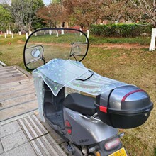 新电动车前挡风板遮阳防雨罩电瓶摩托车四季通用防水透明挡风套装