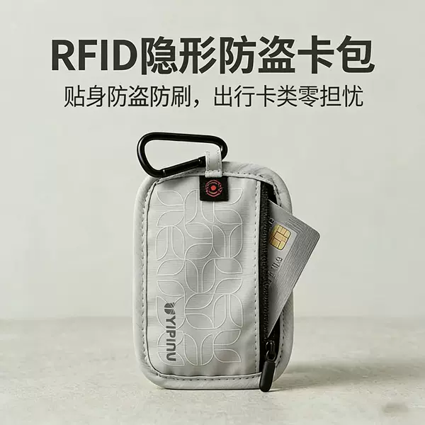 Travel Rfid Anti-Theft Card Holder Waterproof and Stain-Resistant 7A Antibacterial Credit Card Coin Wallet Card Case Coin Purse