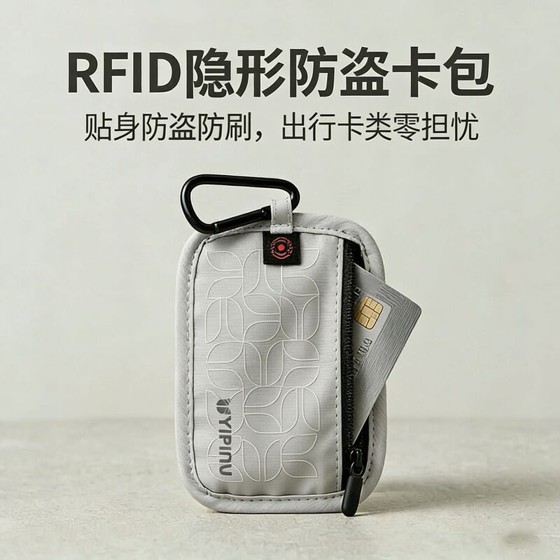 Travel Rfid Anti-Theft Card Holder Waterproof and Stain-Resistant 7A Antibacterial Credit Card Coin Wallet Card Case Coin Purse