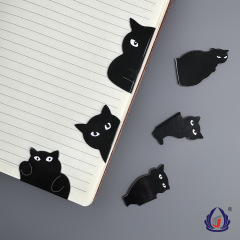 黒猫かわいい磁気しおり猫愛好家ギフトしおり学生教師学校家庭黒猫ギフトしおり