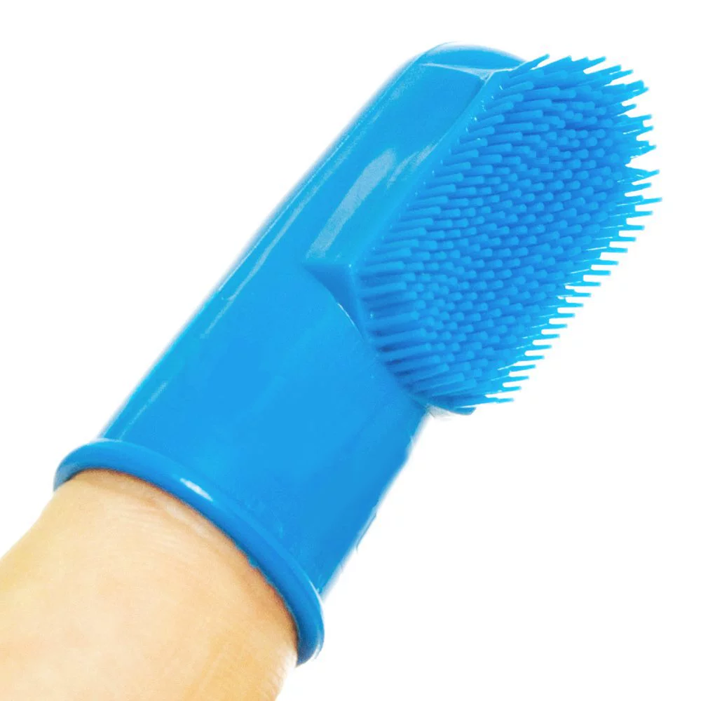 Оптовая продажа домашних животных зубная щетка собака стоматологический инструмент для чистки полости рта латексный чехол для пальцев домашних животных собака зубная щетка уход за зубами