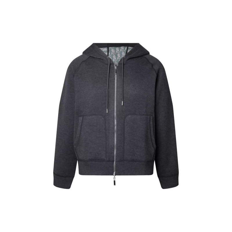 加厚羊绒混纺暗纹提花双面穿男款上衣男装连帽针织卫衣men  hoody|undefined