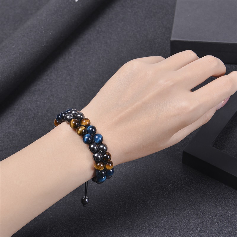 Fashion Gradient Color Natural Stone Beaded Bracelets 1 Piece display picture 10