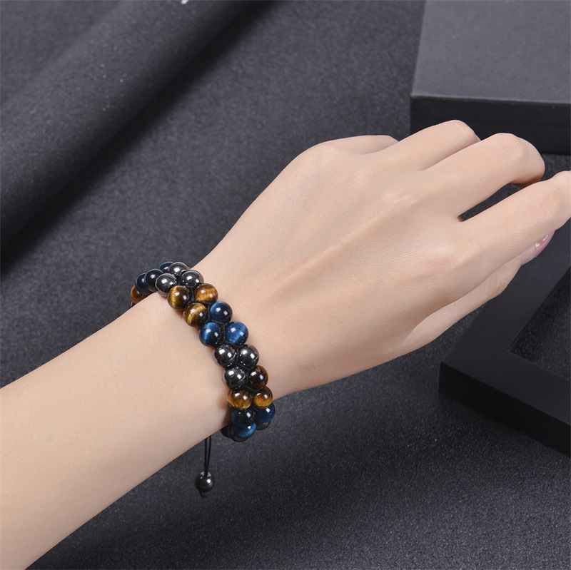 35g Weight Bracelets Classification 1 Piece Quantity Daily Occasion natural stone Material Gradient Color Pattern Unisex Gender Beaded Design Fashion Style Fashion Gradient Color Natural Stone Beaded Bracelets 1 Piece 9